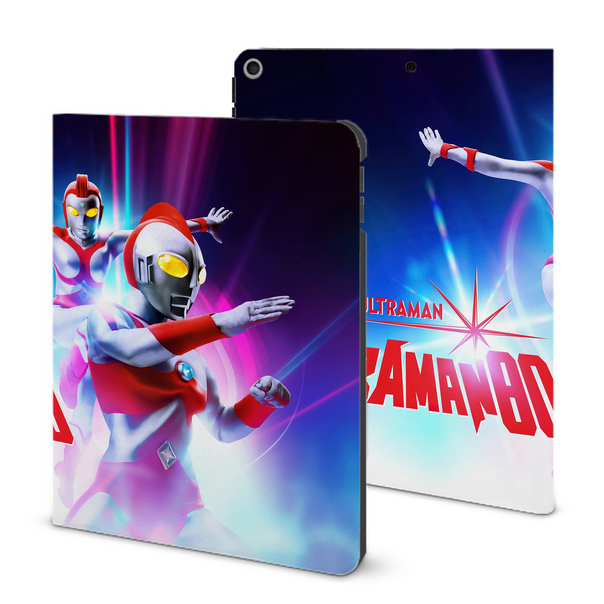 （画像用） ウルトラマン Ultraman IPad ケース ブック型 PUレザー TPU 耐衝撃 軽量 薄型 ペン収納なし 全面保護 IPad 各モデル対応
